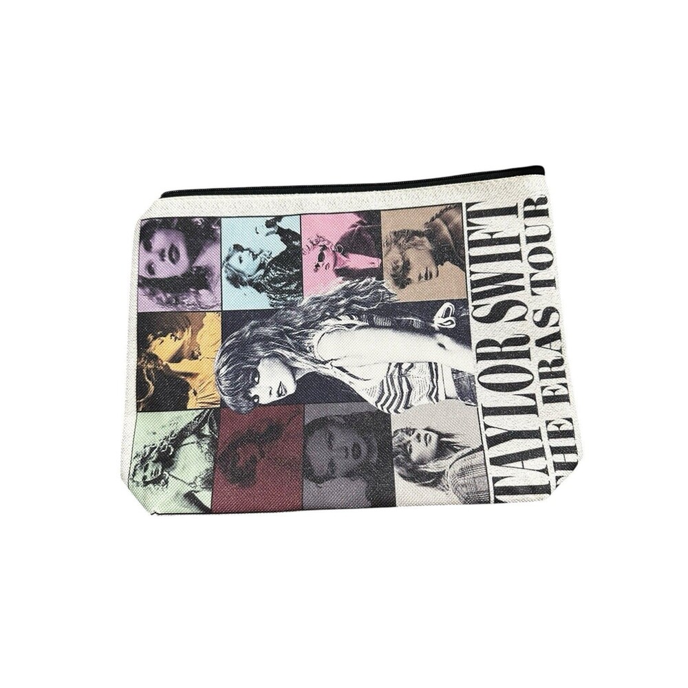Taylor Swift Merch Makeup Bag The Eras Tour Canvas 10 x 7 Cosmetic Pouch NWOT